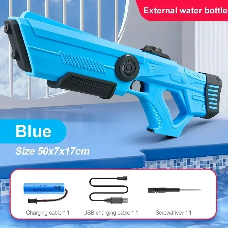 Electric Automatic Water Storage Gun Toys Portable Children Summer Beach Outdoor Fight Fantasy Spray Gun Toys Boy Kid Adult Game Econic Blanks